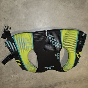 Vans Black and Neon Green Kids Life Vest